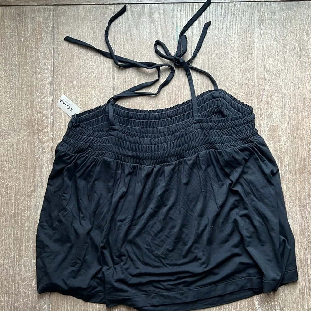 NWT Soma Cool Nights Smocked Babydoll Top - Picture 9 of 9